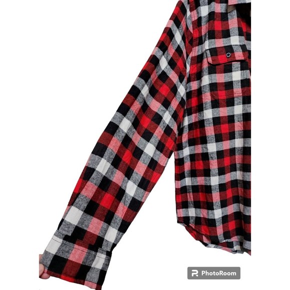 Woolrich Flannel Button Down Shirt Plus Size 2X Stripes WARM - Picture 3 of 7